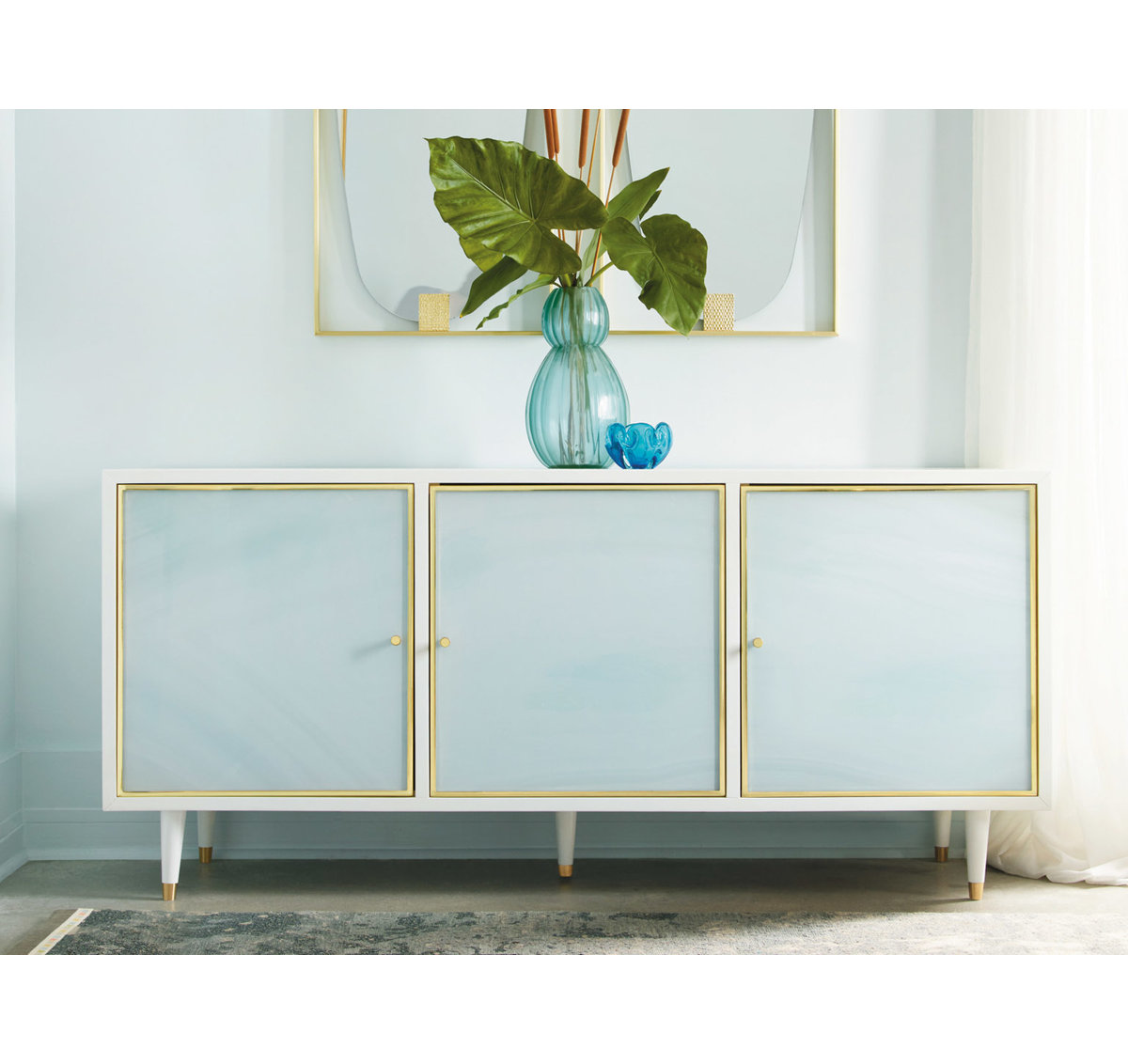 Modern History Home Seaglass Credenza Perigold